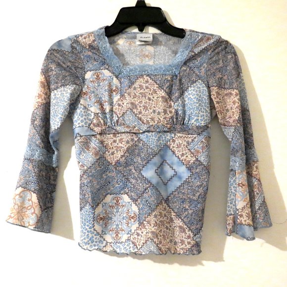 Patterned Flowy Blouse - Picture 1 of 8